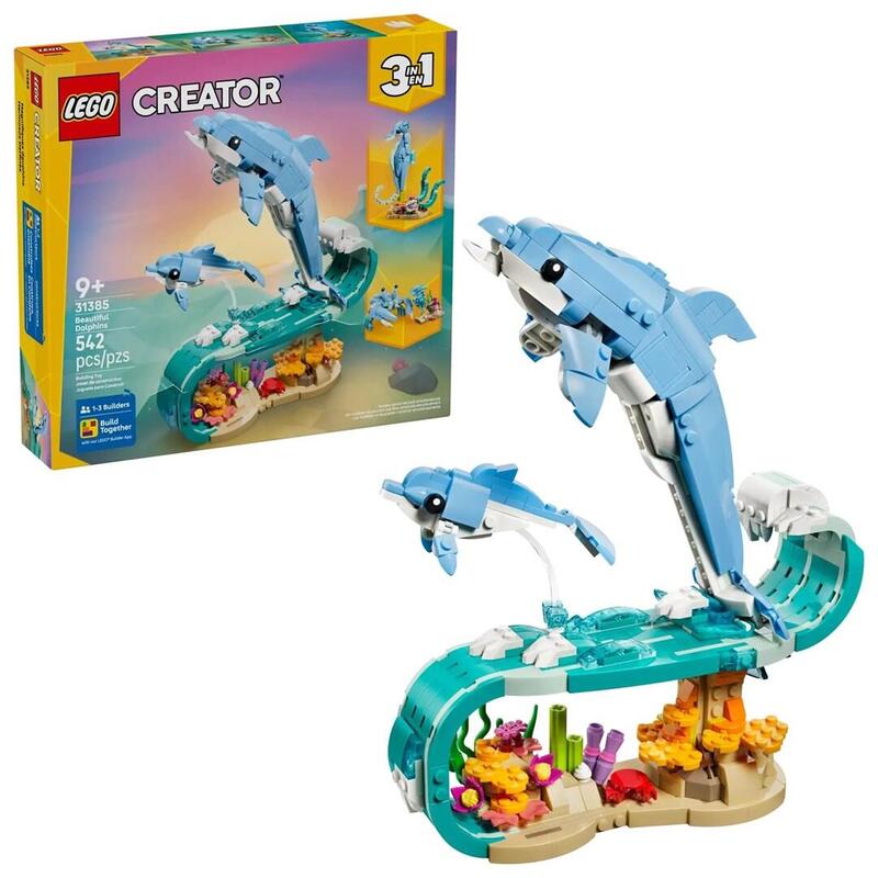 Lego 31385 Creator 3-IN-1 Meerestiere: Wunderschöne Delfine 31385