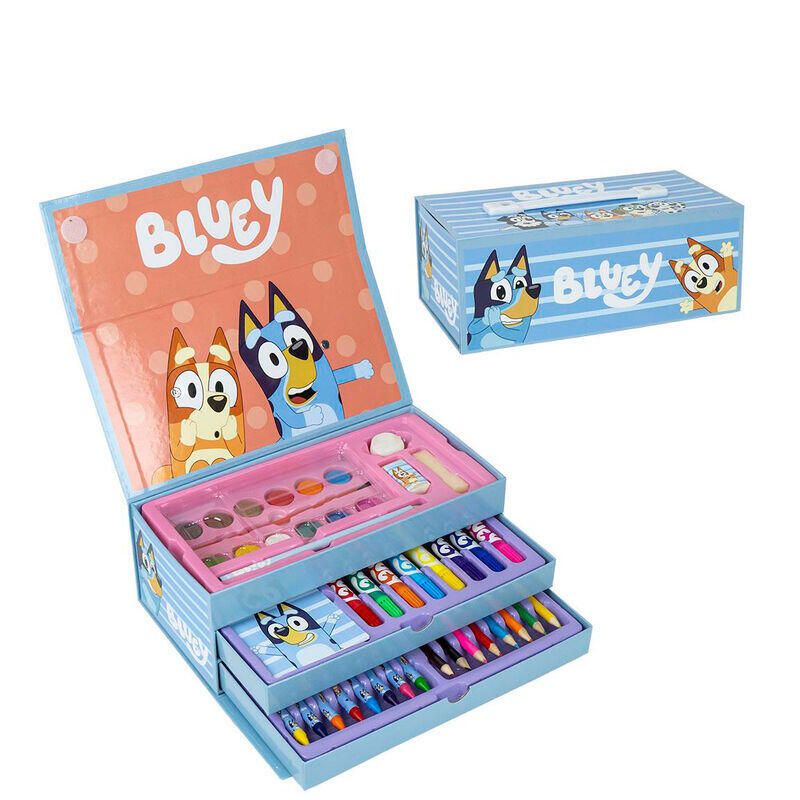 Case Papelería Coloreable Bluey