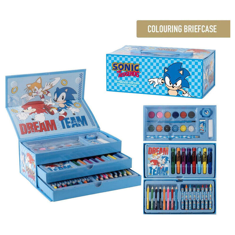 Case Papeleria Coloreable Sonic The Hedgehog
