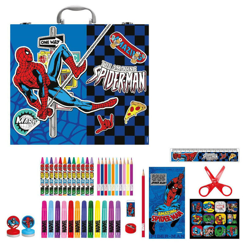 Case Papeleria Coloreable Spiderman Marvel