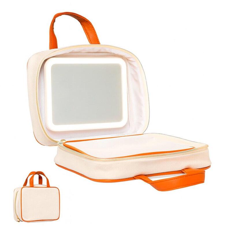Case Cosmetics With Mirror LED Rustic a