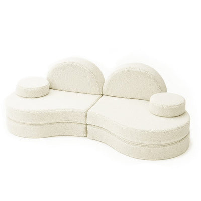 MeowBaby® Modular Sofa Coccolo for Kids – 6 Piece, Bearly Cream