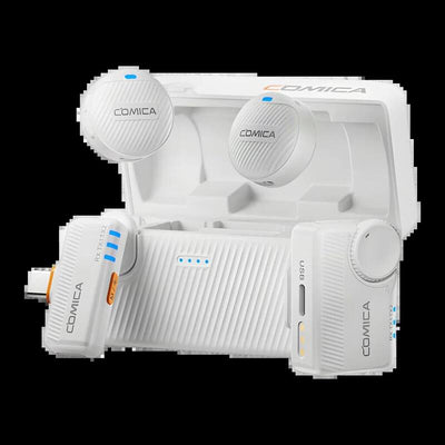 Microphone Wireless Comica Vimo Me Combo White Trrs 2 Tx + 1 Rx Case Charging — image 1