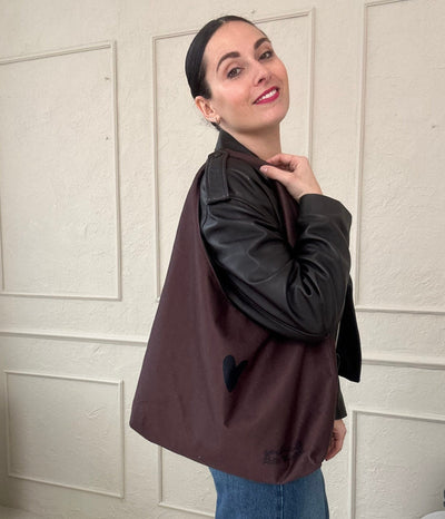 Moon Bag Heart - Brown