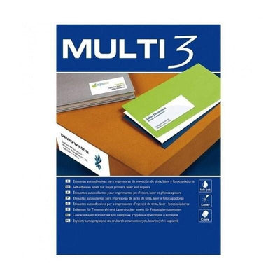 MULTI-3 Labels Adhesivas 99,1X57MM Inkjet/Láser C/Rectos 10 X 100H White — image 1