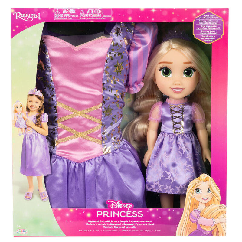 Muñeca Rapunzel + Costume Disney 38CM