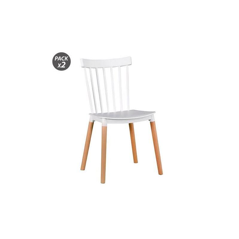 Muvip Pack 2 Chairs Design D800 - Colour White