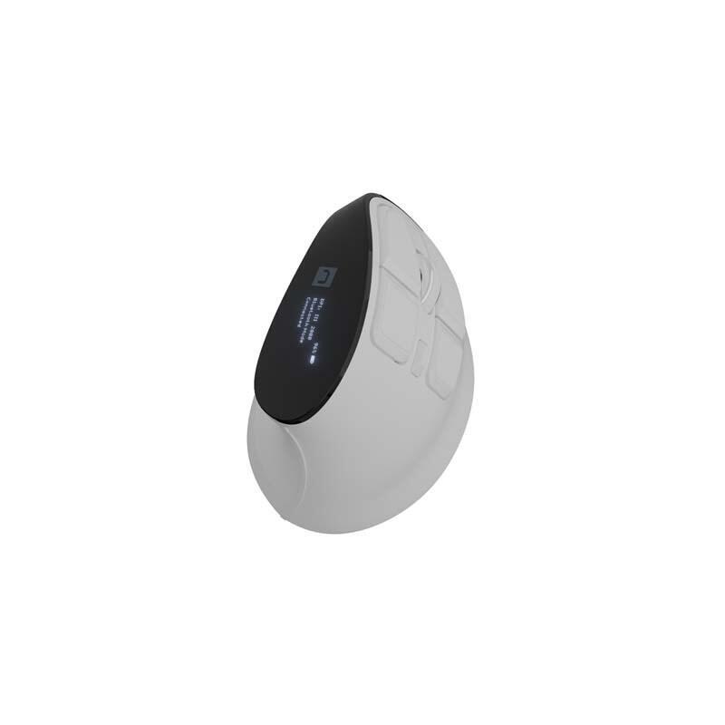 Natec Vertical Mouse Euphonie Pro White Wireless Bt 5.0 4000DPI Silent Programmable