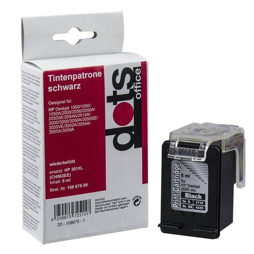 Black Printer Cartridge Compatible With HP 301XL (CH563EE) — image 1