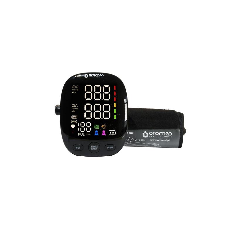 Oromed ORO-N12 Smart - Tensiómetro Electronic Arm With Screen Led, Detección Arritmias, 2 X 120 Ranuras Memory
