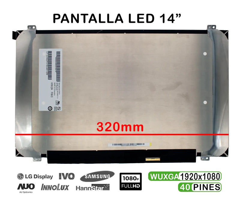 Screen LED 14 Laptop B140HAK01.0
