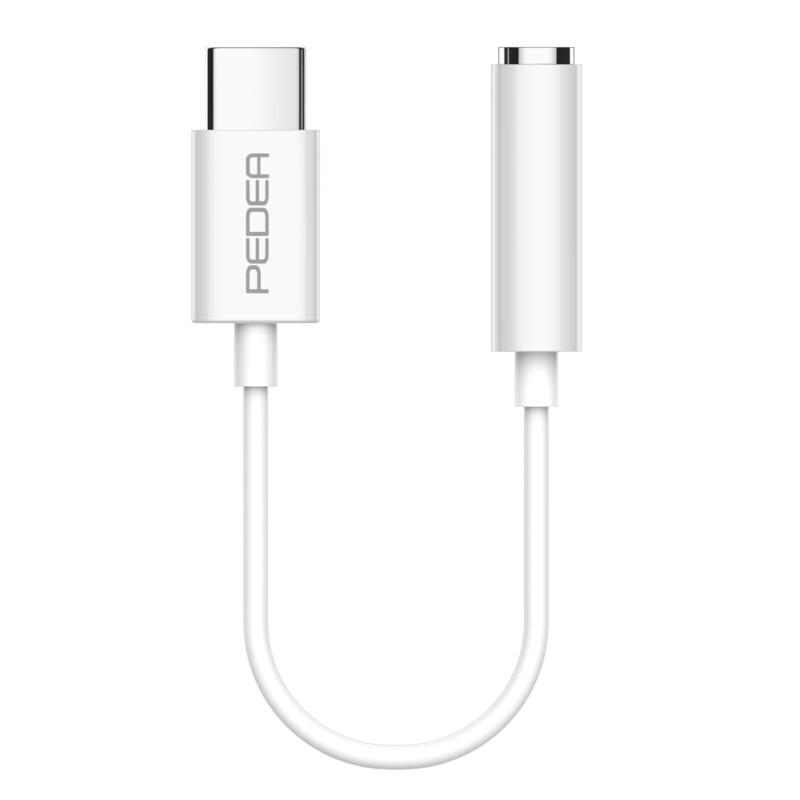 Pedea USB-C a 3,5MM Kopfhöreranschluss, White Klinkenadapter