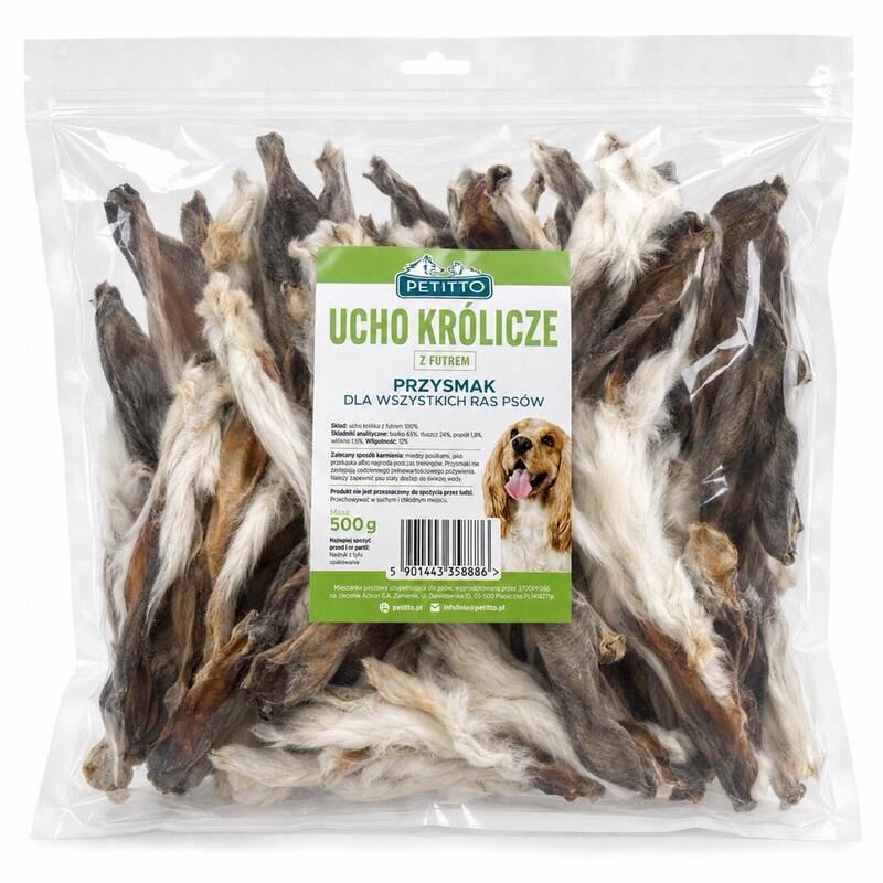 Petitto - Ucho Królicze Z Futrem- 500G