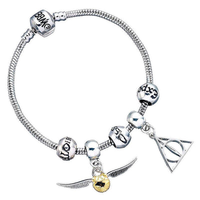 Band Plateada Charms Deathly Hallows Snitch 3 Spellbeads Harry Potter — image 1