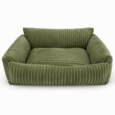Lodie Corduroy Memory Foam Dog Sofa – Green, M