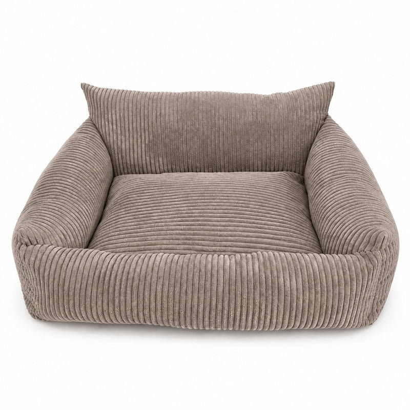 Lodie Corduroy Memory Foam Dog Sofa – Hazelnut Taupe, S