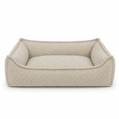 Nino Bouclé Dog Basket Bed with Removable Cover – Ecru, XL