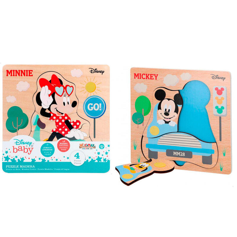 Puzzle Surtido Wood Mickey Minnie Disney