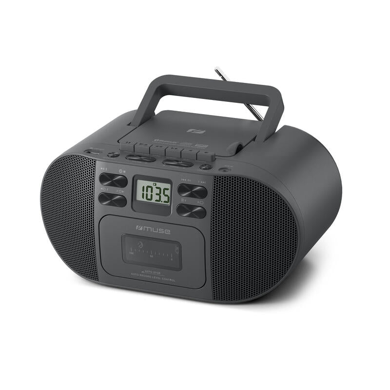 Muse Radio M-188RDC Portable With Blu-ray Cd MP3 Cassette Recorder