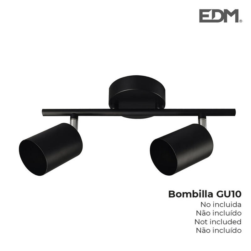 EDM Power Strip Black 2 Elementos GU10