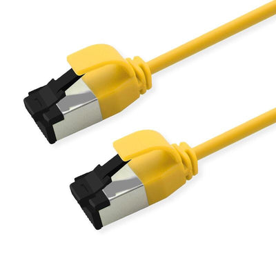 Roline S FTP Network Cable KAT.8.1, Slim, PoE, Yellow 1M — image 1
