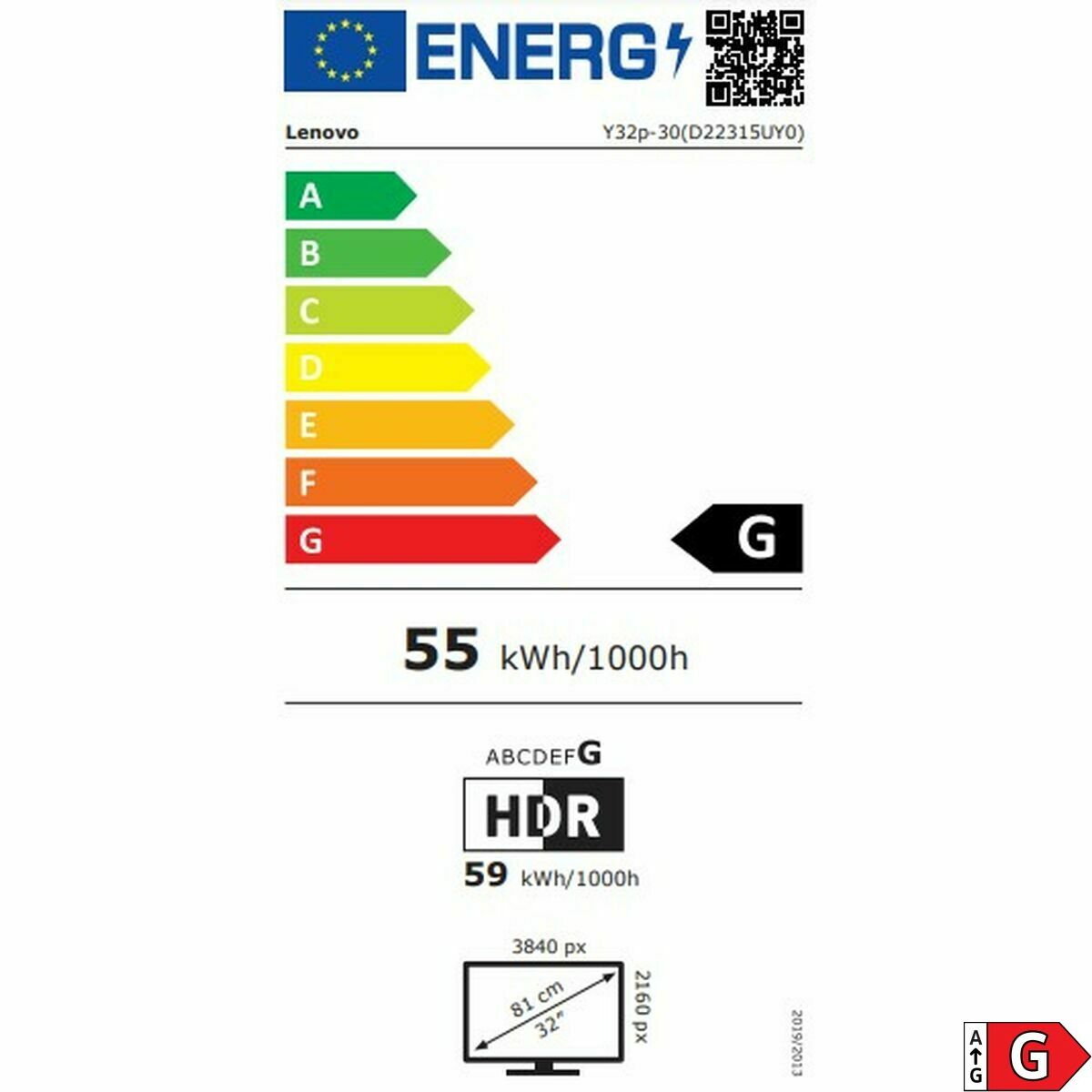 Lenovo Monitor Lenovo 66F9Uac6Eu 31,5" 4K Ultra Hd
