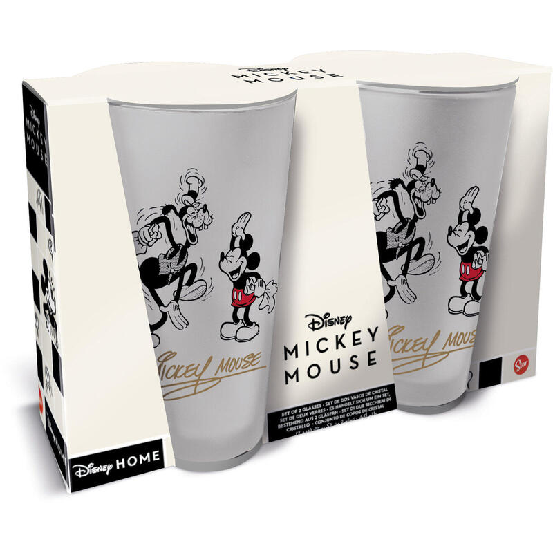 Set 2 Glasses Casual 490ML Mickey Mouse Vintage