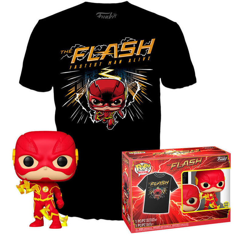 Set Figure Pop &38, Tee DC Comics The Flash Size XL