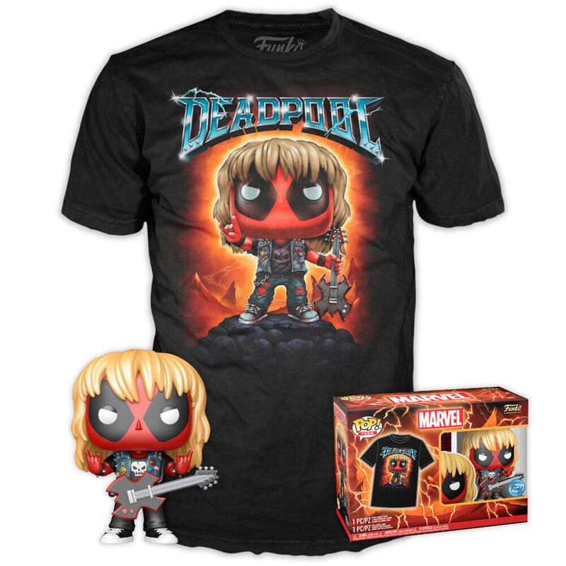 Set Figure Pop & Tee Marvel Deadpool Heavy Metal Size M