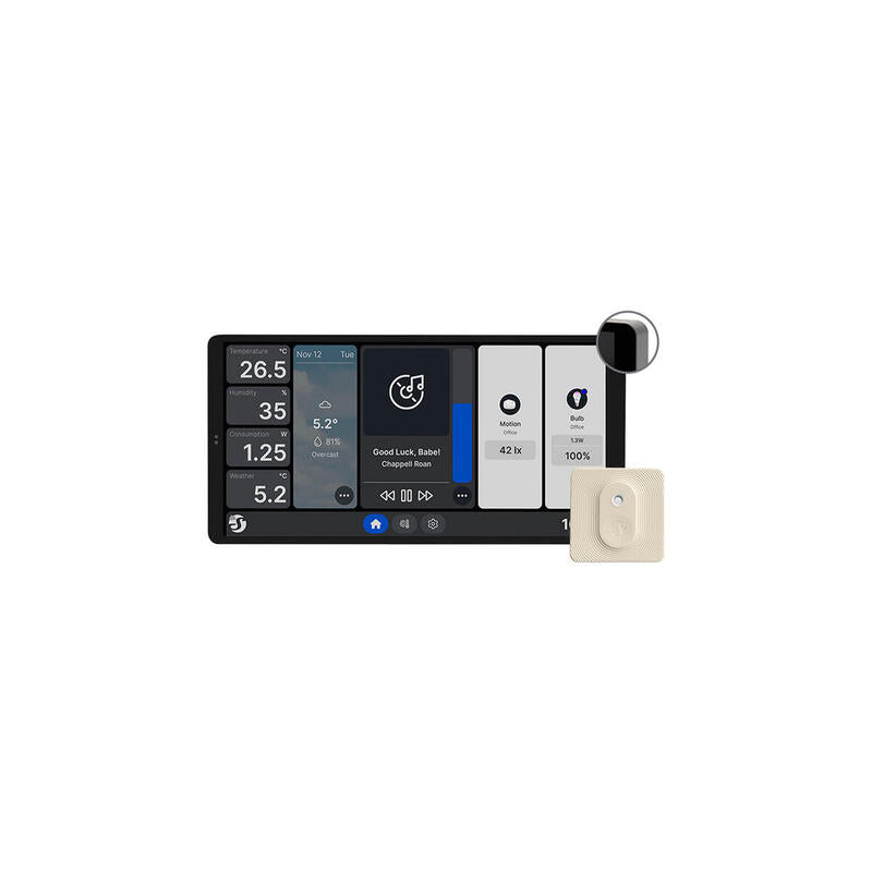 Shelly Wall Display X2 Silver + Blu H&t, Panel Control Silver SHELLY_WDX2_HT_BUNDLE_W
