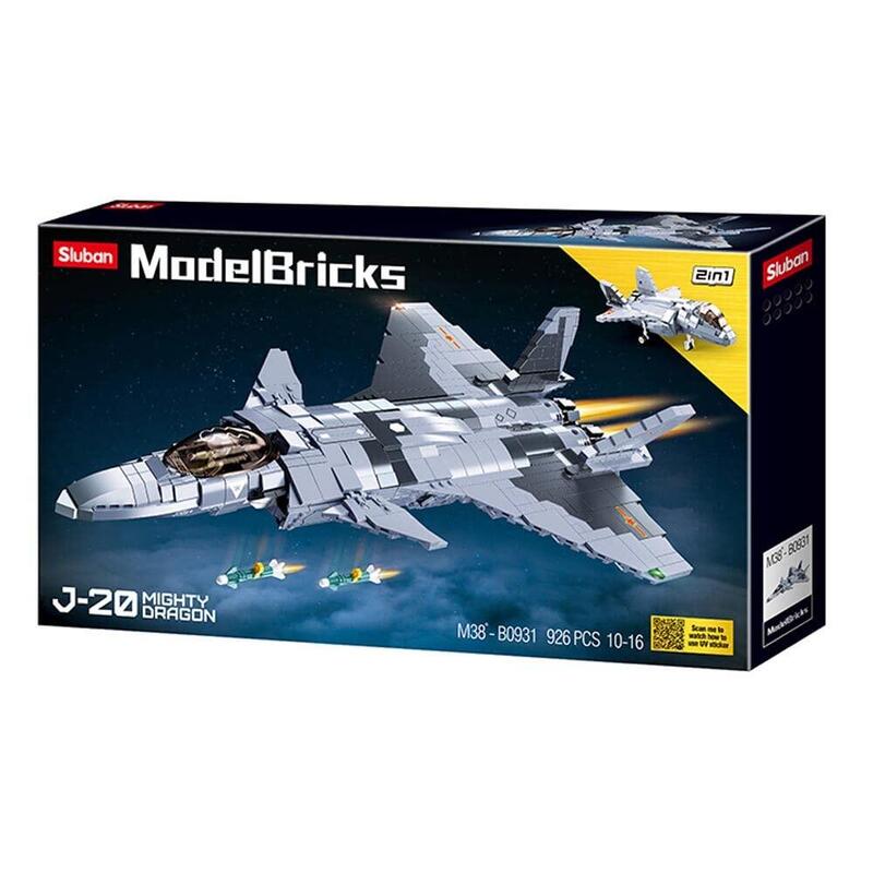Sluban Modelbricks J20 Mighty Dragon Fighter M38-B0931