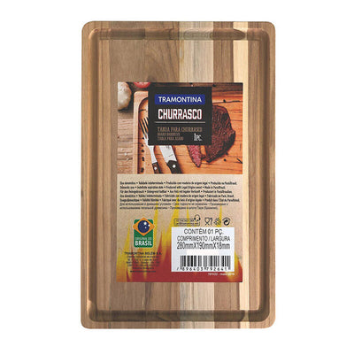 Tramontina Tabla Corte Rectangular Wood Finish Natural 33X22X1,8CM — image 1