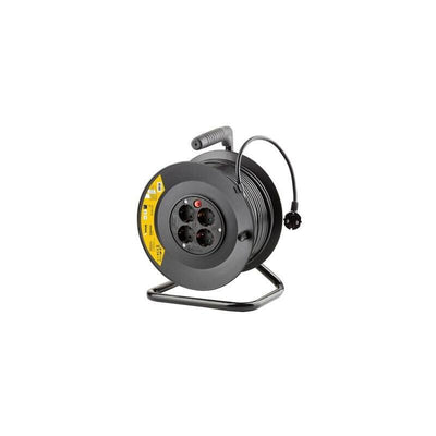 Technik Enrollacable 4 Sockets 50M Black + Switch — image 1