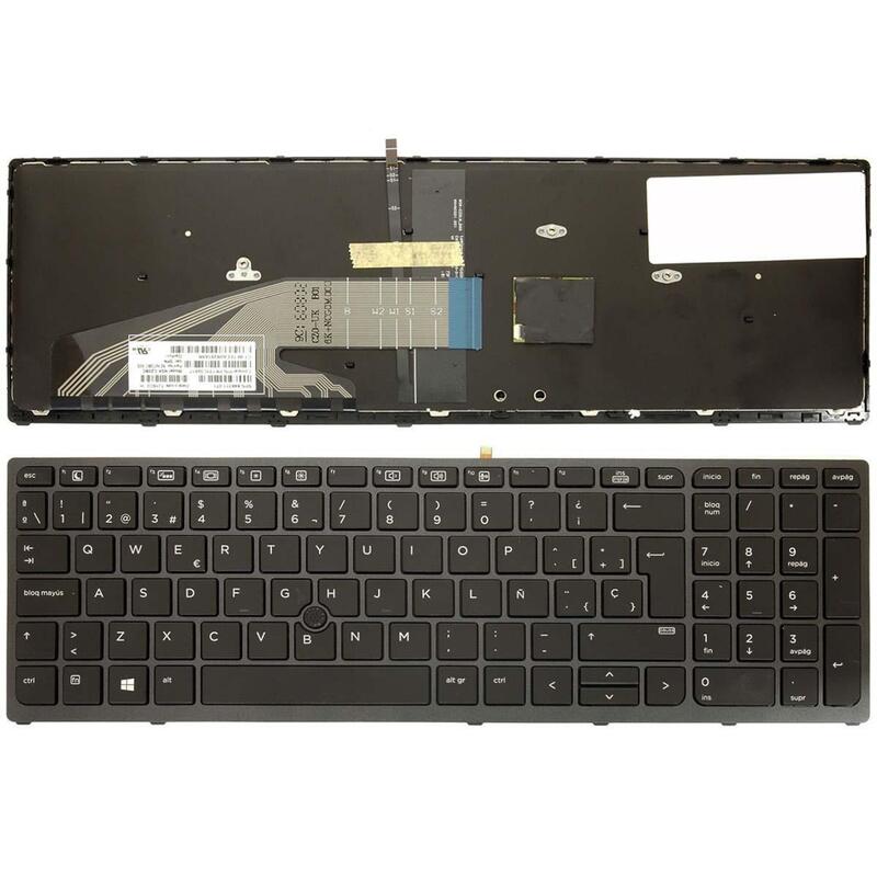 HP Keyboard Genuine Refurbished Spanish Laptop HP Zbook 15 G3 G4 1 Year Warranty