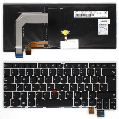 Keyboard Retroiluminado Laptop Lenovo Thinkpad T460S Frame Silver — image 1