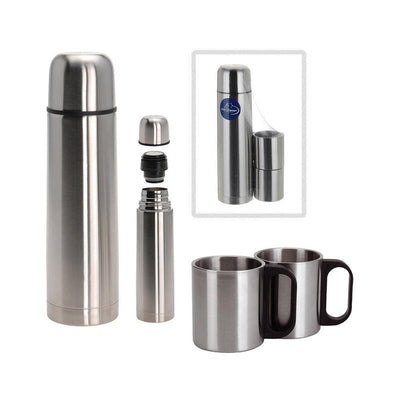 Thermos 1L With 2 Cups Inoxidable — image 1