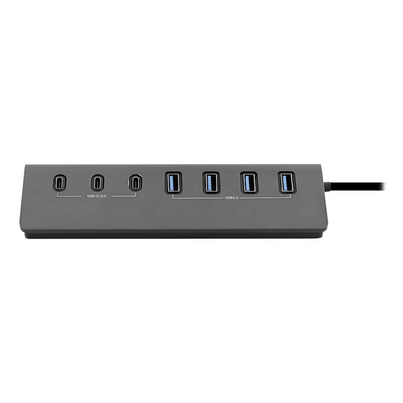 Tnb 7IN1 Aluminum USB-A & USB-C 3.0 Hub To 4x USB-A + 3x USB-C