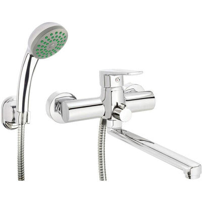 Wall-mounted Washbasin And Bath Mixer With Shower Set — image 1